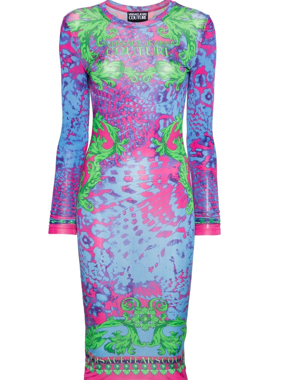 Affordable Animalier Versace midi Couture Couture Jeans Women dress 0422